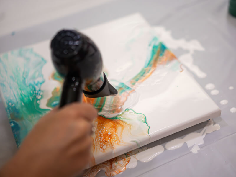 Acrylic pouring dutch pour